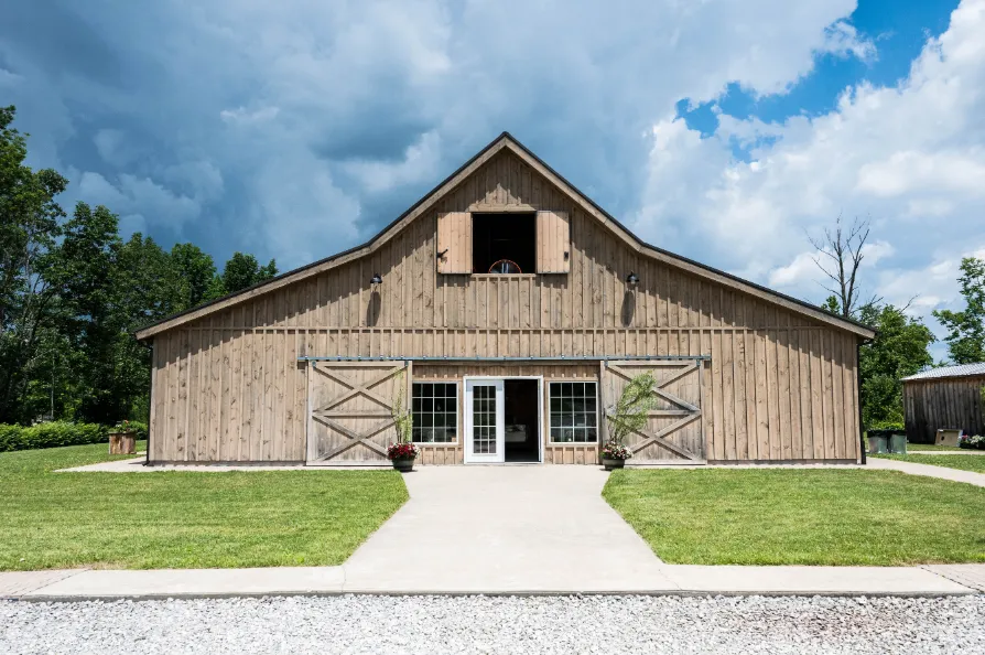 Ohio Rustic Barn Wedding Venue Medina-Forever Farms Blueberry Barn Front